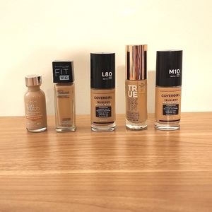 Set of 5 liquid foundations